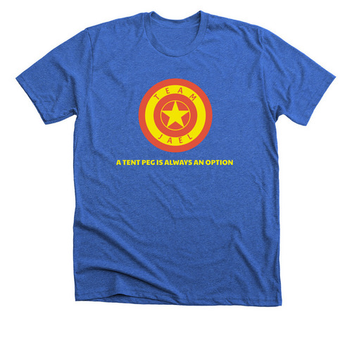 Jael, Super Hero, a Heather True Royal Premium Unisex Tee