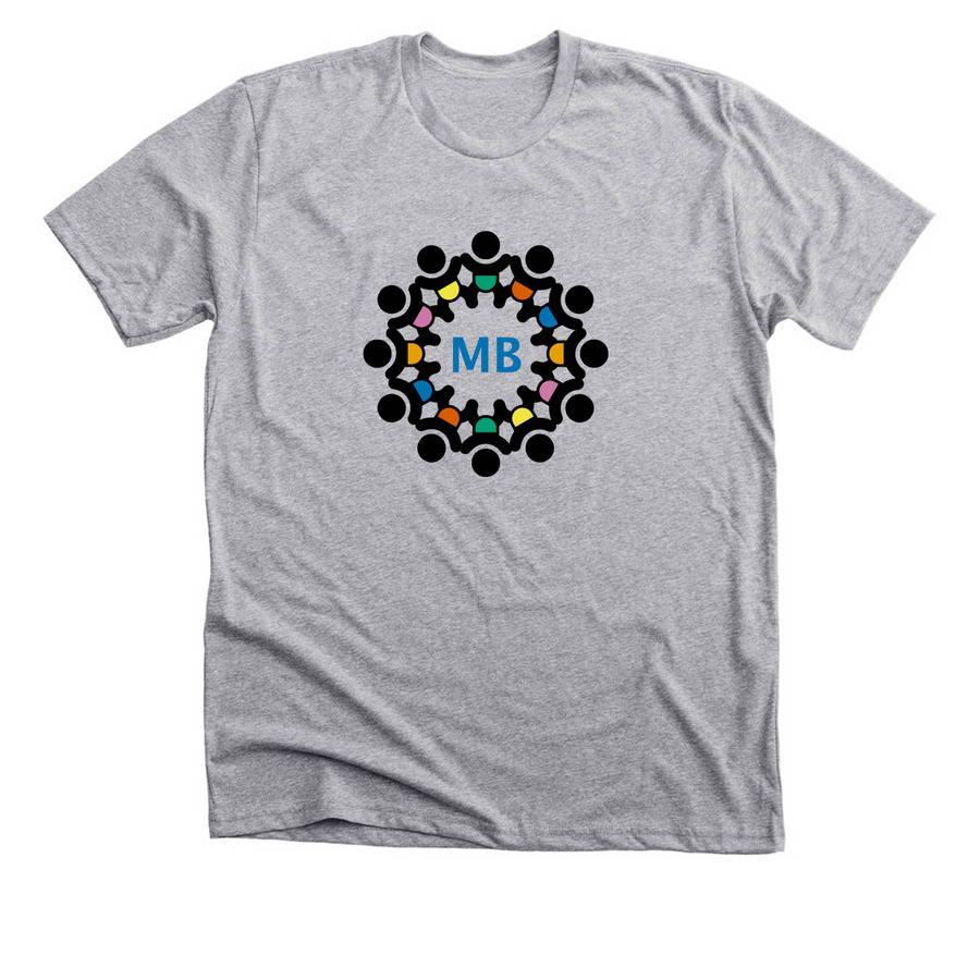 ManyBabies logo, a Athletic Heather Premium Unisex Tee