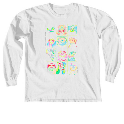 Shelter Grid by Emma Bagley, a White Comfort Colors Long Sleeve Tee