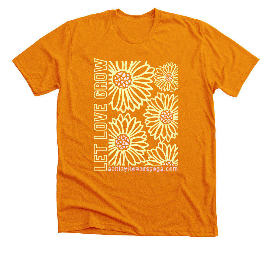 Loving Yogis, a Heather Orange Premium Unisex Tee
