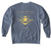 Adult and Youth Blue/Gray, a Blue Jean Comfort Colors Crewneck Sweatshirt (back-view)