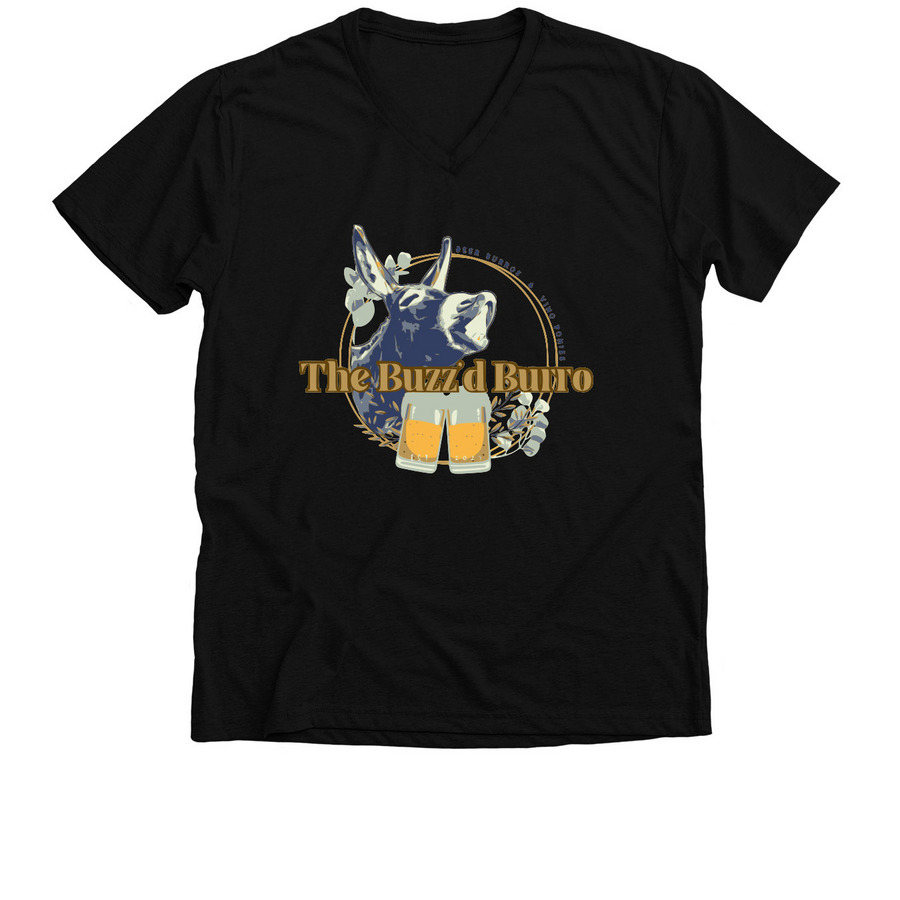 Official Buzz?d Burro Apparel, a Solid Black Blend Premium V-Neck Tee