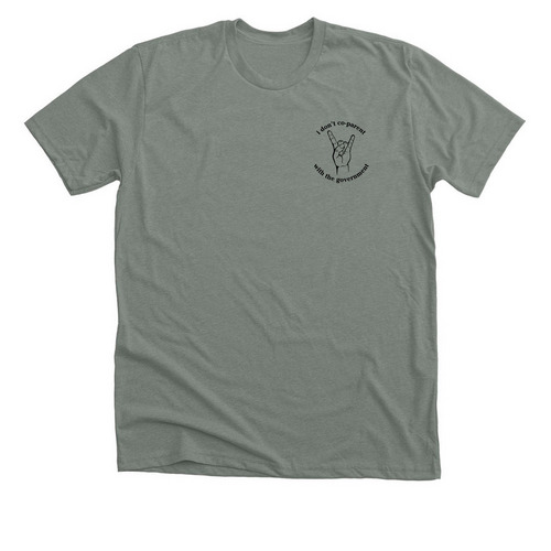 I Don't Co-Parent With The Government, a Deep Heather Premium Unisex Tee