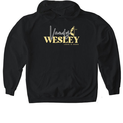 Vandy Wesley Logo Shirt, a Black Gildan Softstyle Pullover Hoodie