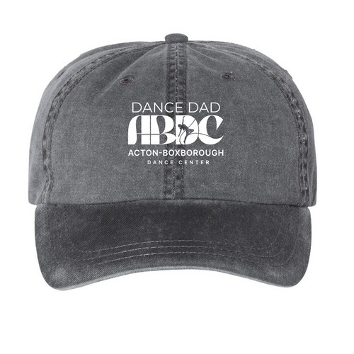 Dance Dad Hat, a Black Printed Pigment Dye Baseball Cap
