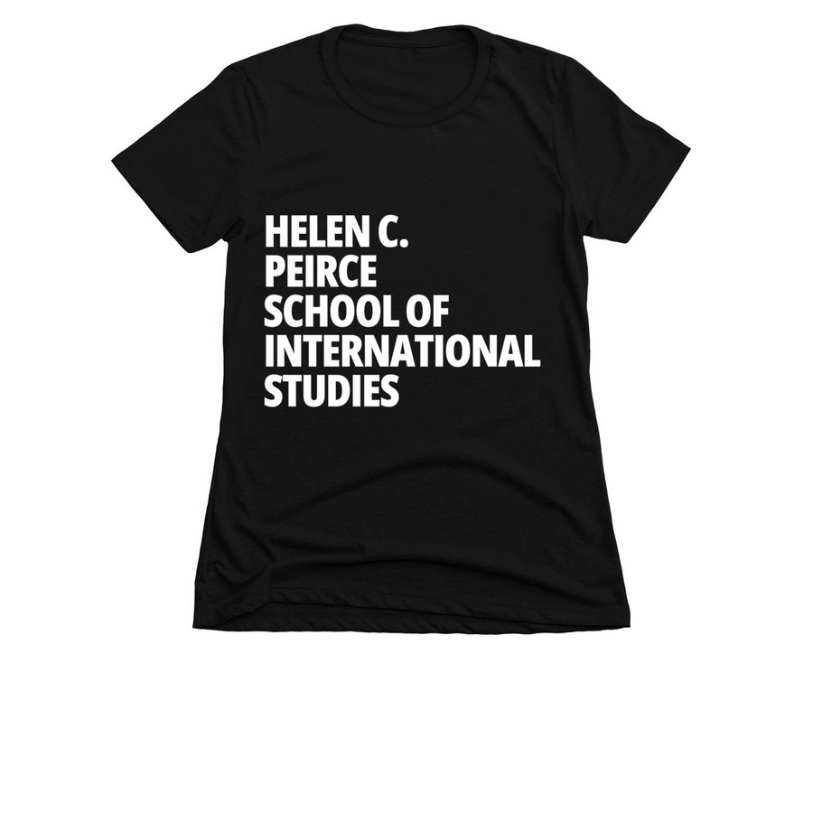 White Out, a Black Women's Slim Fit Tee