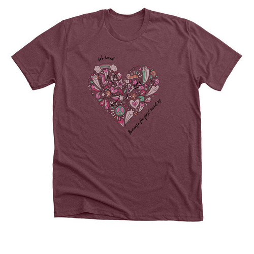 Dove, a Heather Maroon Premium Unisex Tee
