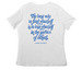 Service Beyond the Sale, a White Women's Relaxed V-Neck Tee (back-view)