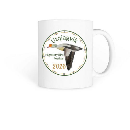 Utqiagvik Migratory Bird Fest '26 Mugs, a White Coffee Mug
