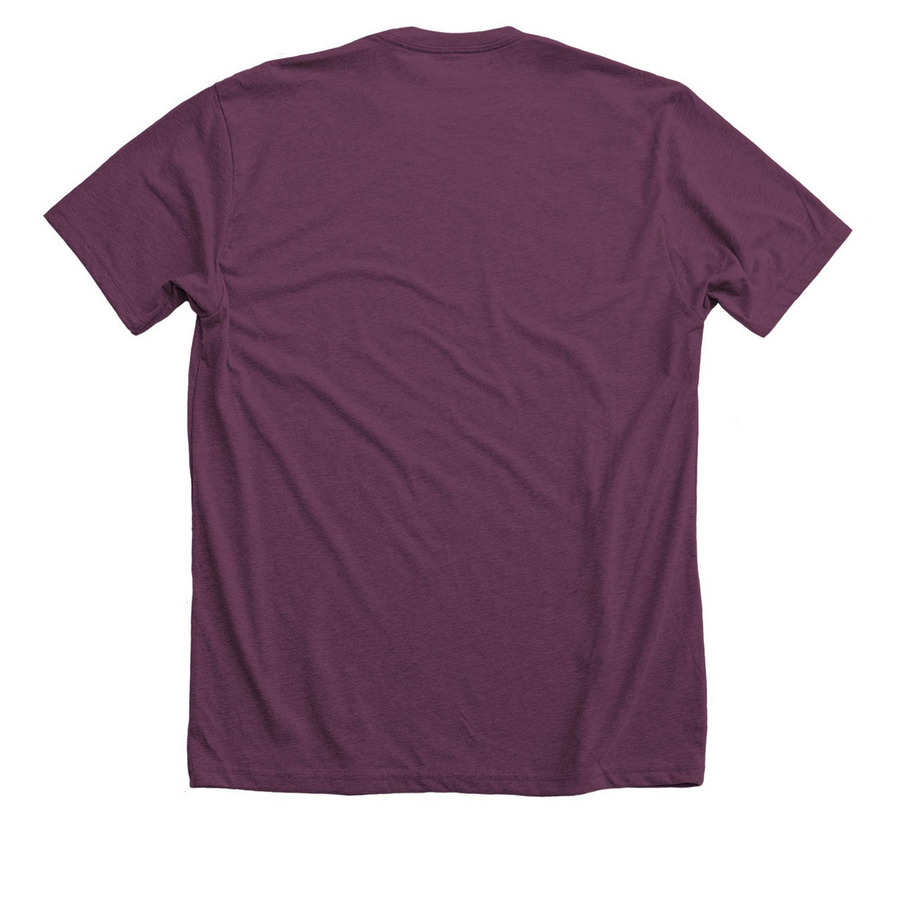 Logo Tee's, a Heather Maroon Premium Unisex Tee (back-view)