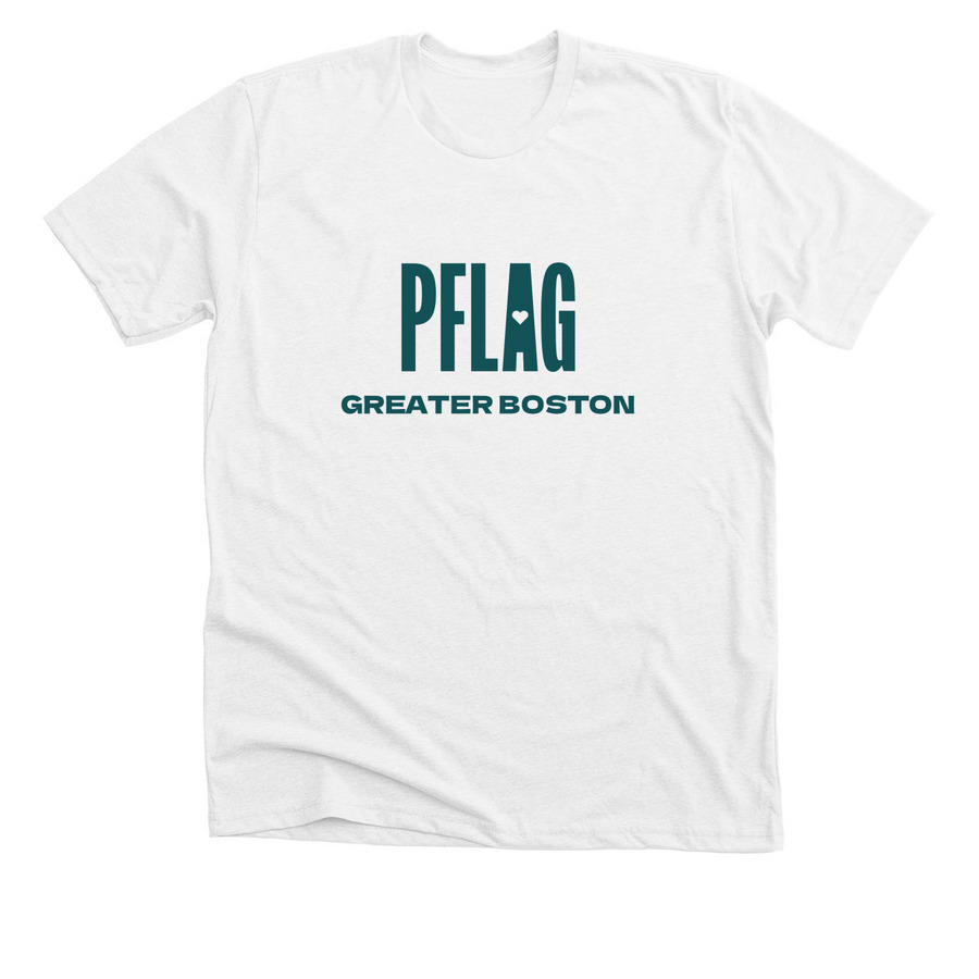 Large Logo, a Solid White Blend Premium Unisex Tee