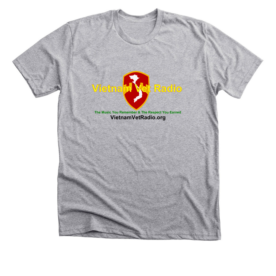 Vietnam Vet Radio, a Athletic Heather Premium Unisex Tee