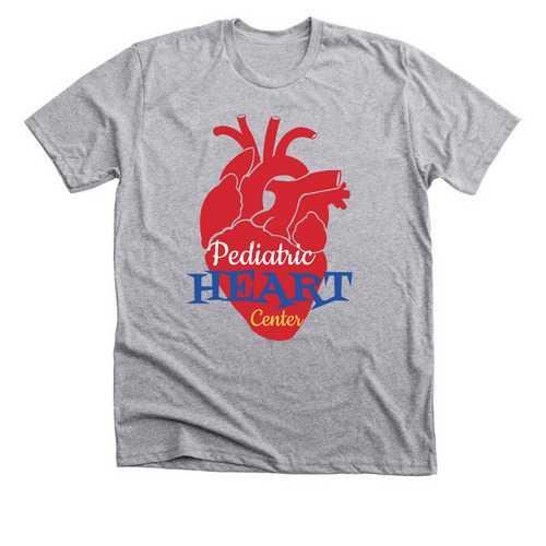 Pediatric Heart Center, a Athletic Heather Premium Unisex Tee