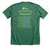 Our Greatest Hits shirt (see back of shirt), a Heather Grass Green Premium Unisex Tee (back-view)