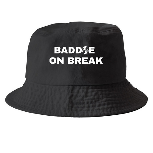 Baddie On Break Beanie, a Black Printed Bucket Hat