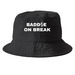 Baddie On Break Beanie, a Black Printed Bucket Hat