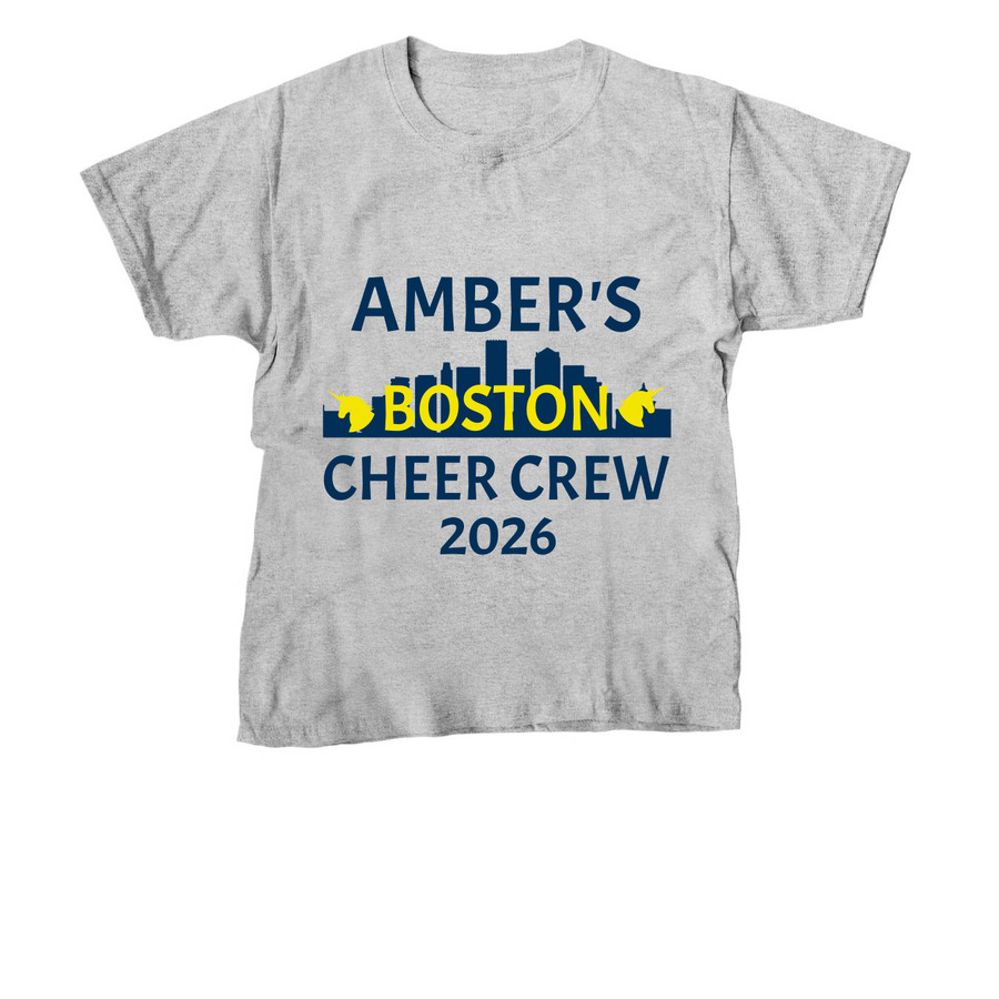 Amber's Cheer Crew, a Sport Grey Youth Unisex Tee