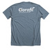 Fleur's t-shirt, a Heather Slate Premium Unisex Tee (back-view)