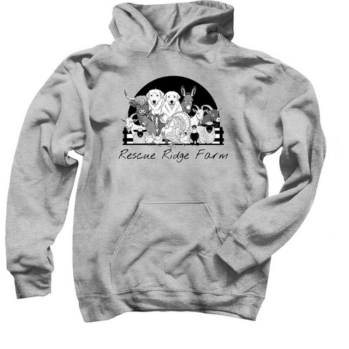Rescue Ridge Farm Hoodies, a Sport Grey Pullover Hoodie