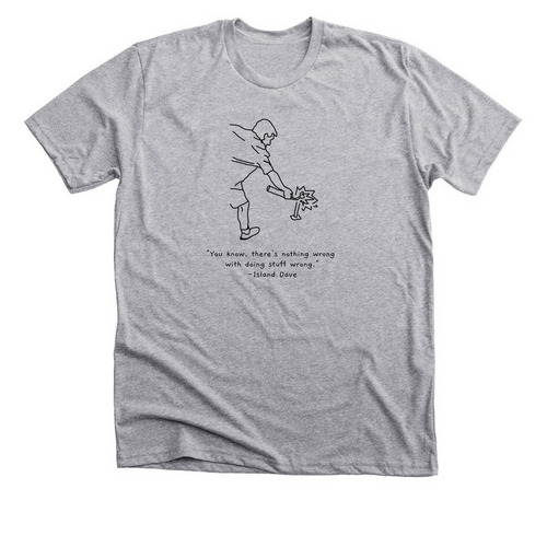 Doing Stuff Wrong, a Athletic Heather Premium Unisex Tee