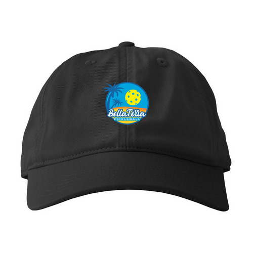 Bella Terra Pickleball Hats, a Black Printed Eco Baseball Cap