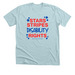 Stars Stripes Disability Rights Shirt, a Heather Ice Blue Premium Unisex Tee