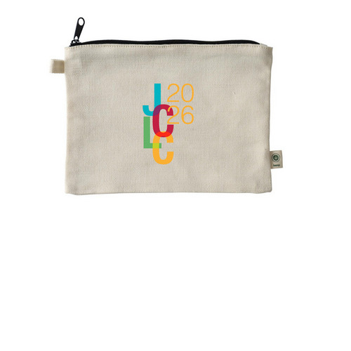 JCLC 2026 Hemp Pouch, a Natural 9"x7" Hemp Blend Pouch
