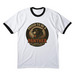 Panther Ringer&nbsp;, a White/ Jet Black Cotton Ringer Tee