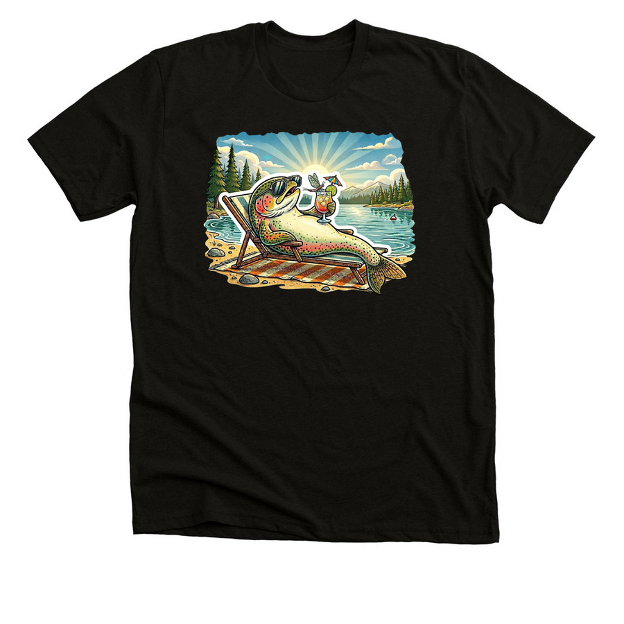 Trout life, a Solid Black Blend Premium Unisex Tee