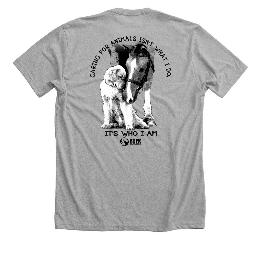 All Breed Rescue&nbsp;, a Athletic Heather Premium Unisex Tee (back-view)