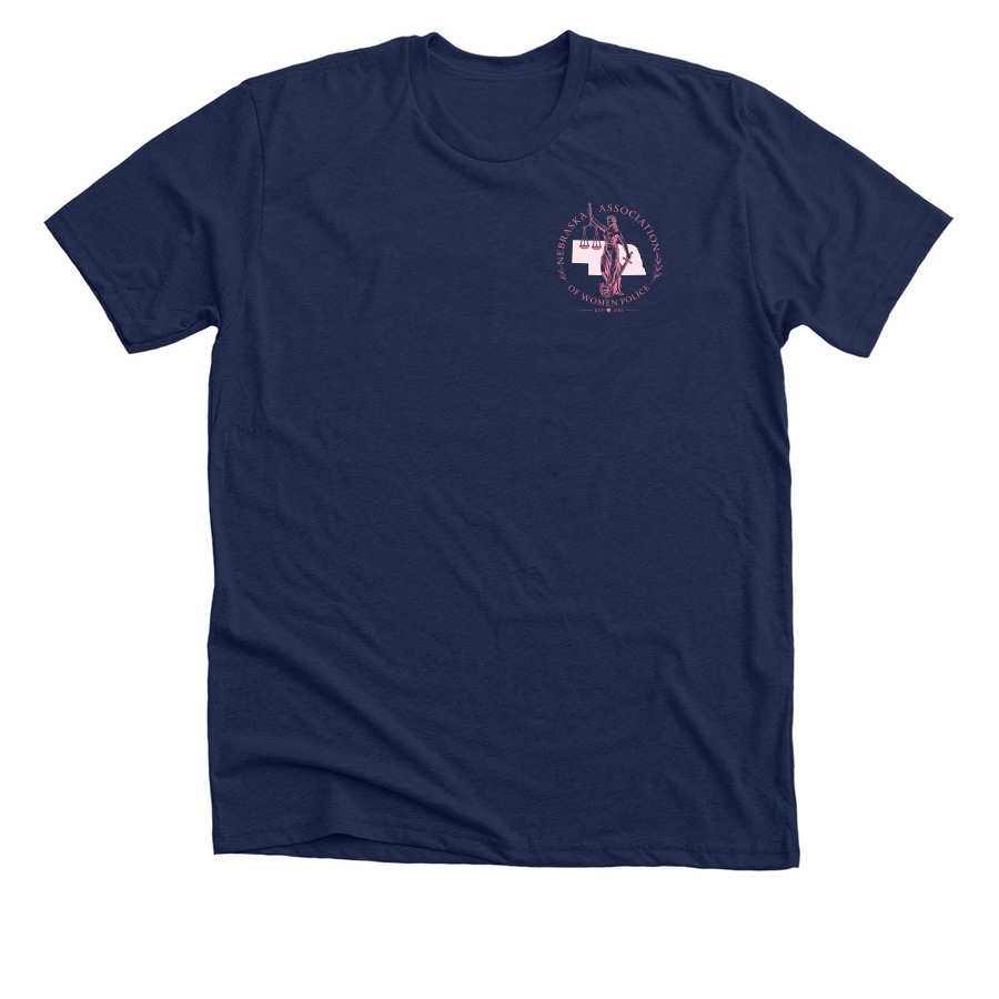 Nebraska Grit (Pink), a Solid Navy Blend Premium Unisex Tee
