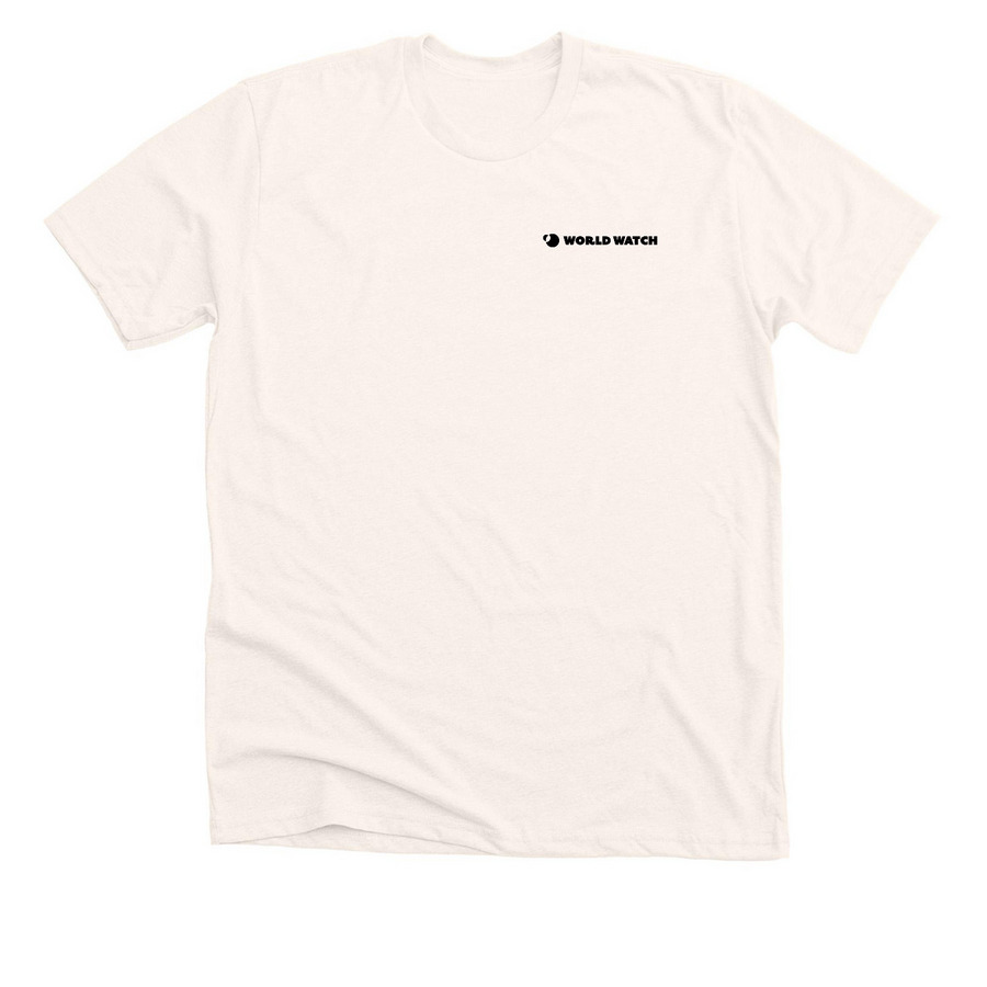 Certified World Watcher Top, a Heather Natural Premium Unisex Tee