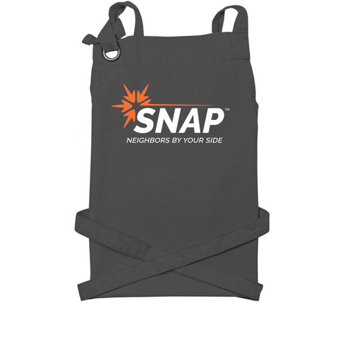 Aprons, a Dark Grey Cotton Canvas Pocket Apron