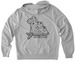 Saving Lives Zip Up Hoodies, a Granite Grey Heather Allmade Organic French Terry Zip Up Hoodie (back-view)