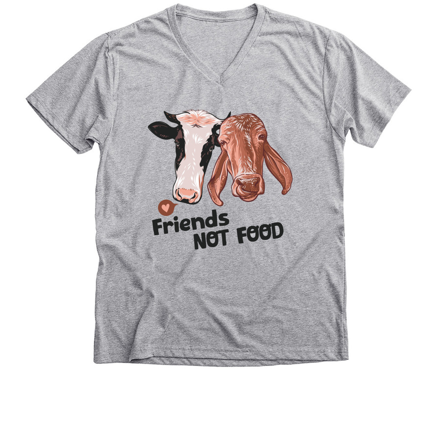 Friends Not Food, a Athletic Heather Premium V-Neck Tee