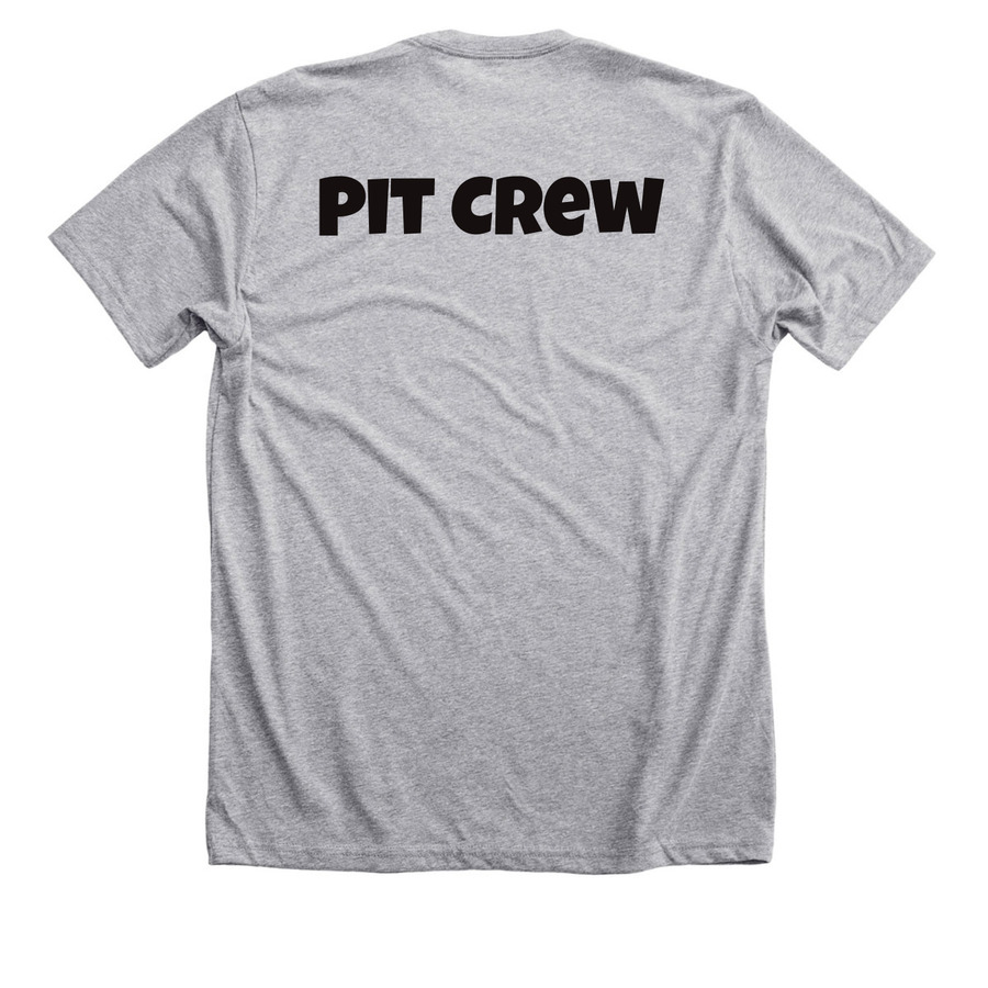 Hearts of Gold Pit Rescue Logo, a Athletic Heather Premium Unisex Tee (back-view)