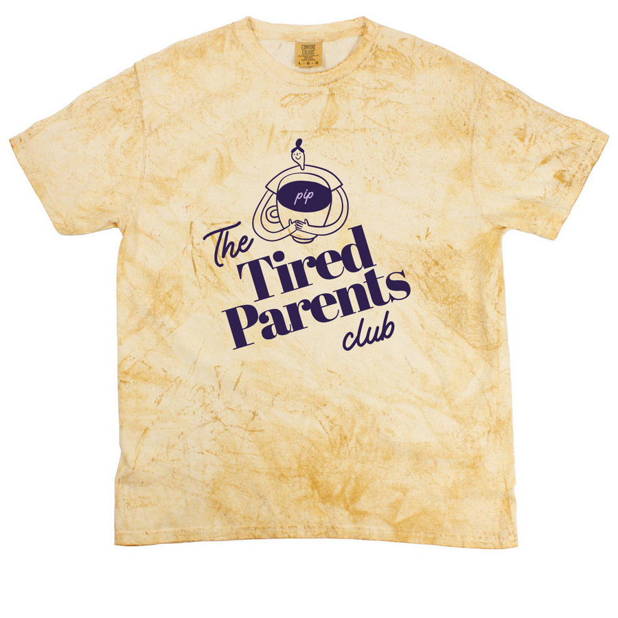 Tired Parents Club, a Citrine Comfort Colors Colorblast Tee