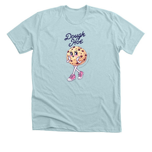 Dough Hoe, a Heather Ice Blue Premium Unisex Tee