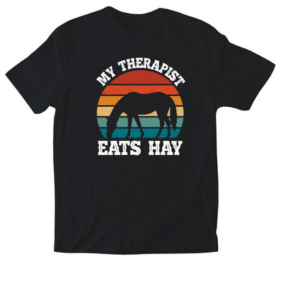 All About Horses Rescue, a Black Softstyle Cotton Tee