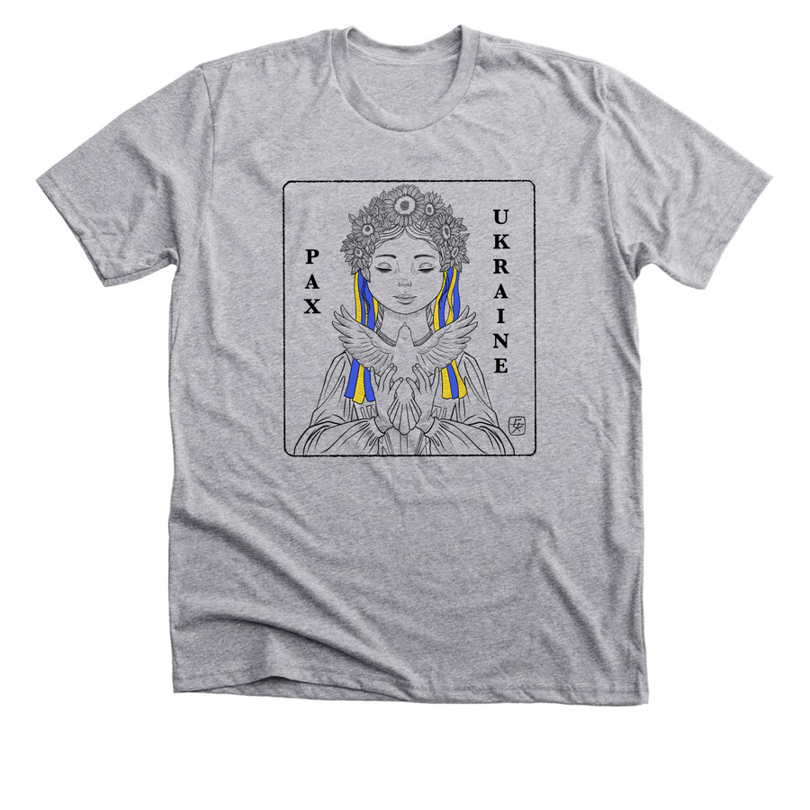 Help Ukraine, a Athletic Heather Premium Unisex Tee