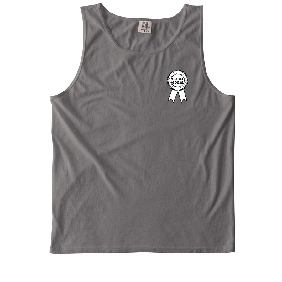 Autistic joy matters with pocket circle, a Grey Comfort Colors Tank Top