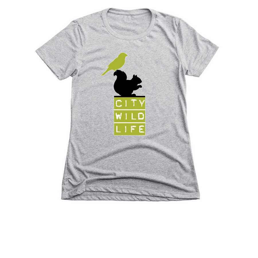City Wildlife Logo, a Dark Heather Grey Women's Slim Fit Tee