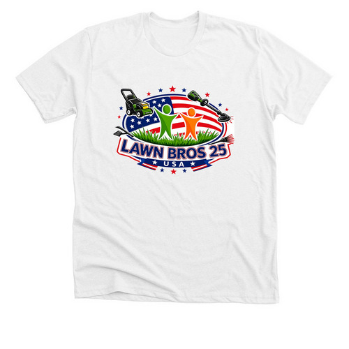 Americana, a Solid White Blend Premium Unisex Tee