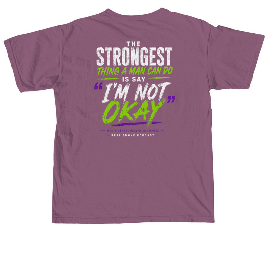 Men's Mental Health&nbsp;, a Berry Comfort Colors Unisex Tee (back-view)