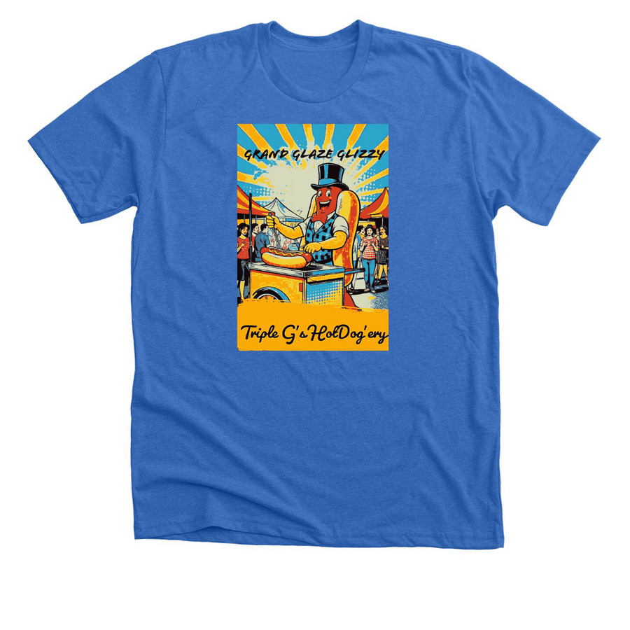 Triple G's HotDog'ery&nbsp;, a Heather True Royal Premium Unisex Tee