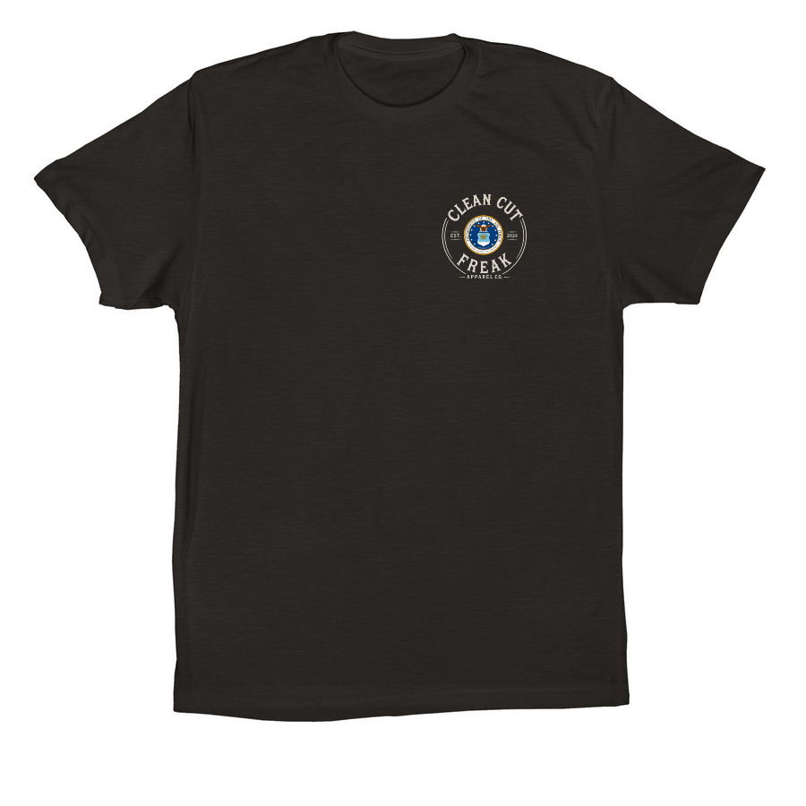 USAF Veteran, a Black Premium Cotton Tee