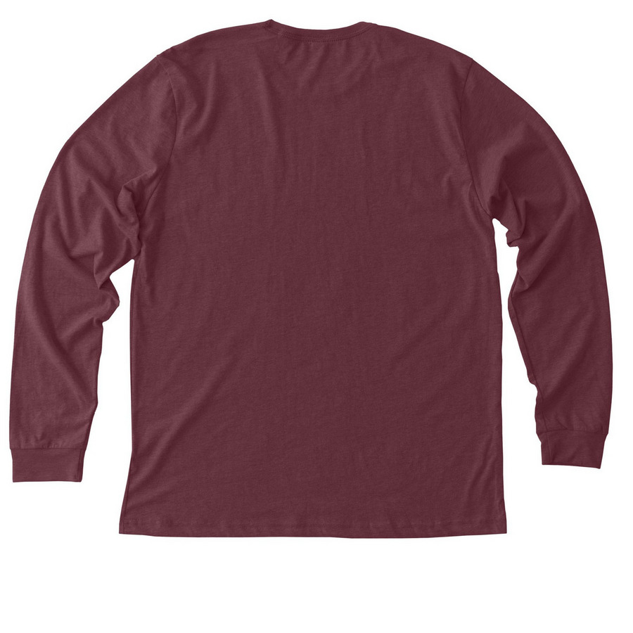 Marwood Summer 2026 - Pop Up, a Heather Maroon Premium Long Sleeve Tee (back-view)