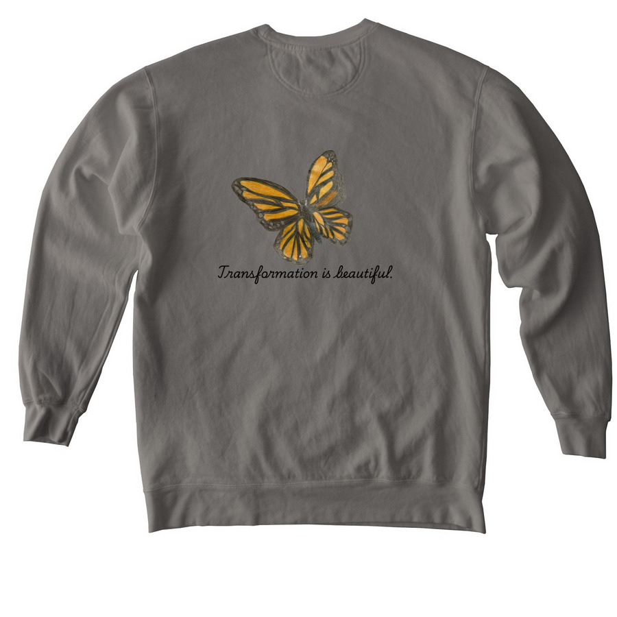 Samaritan Inn Transformation is Beautiful&nbsp;, a Grey Comfort Colors Crewneck Sweatshirt (back-view)
