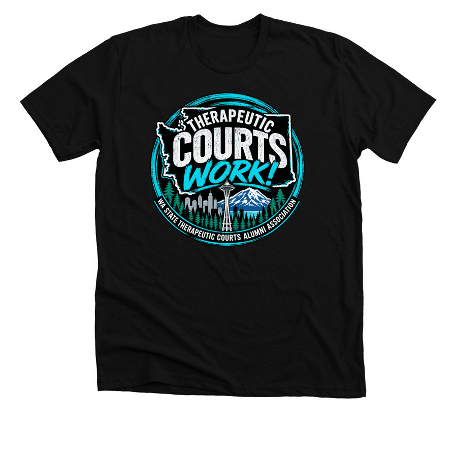 Therapeutic Courts Work!, a Solid Black Blend Premium Unisex Tee