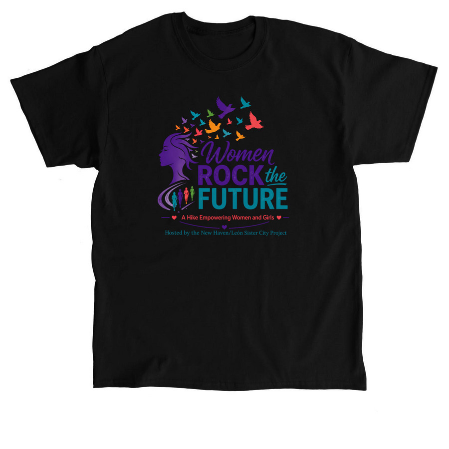 Women Rock the Future, a Black Classic Unisex Tee